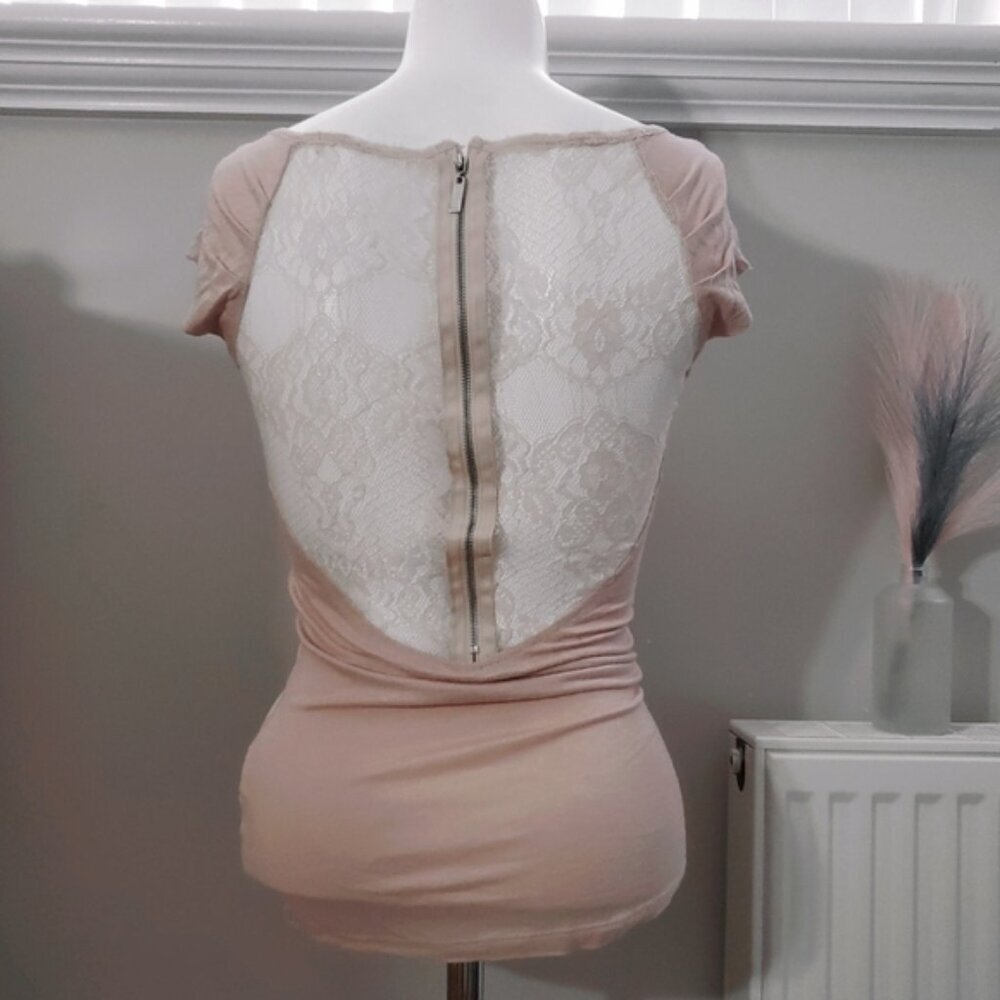 Vintage Frenchie Sweetheart Lace Sheer Top